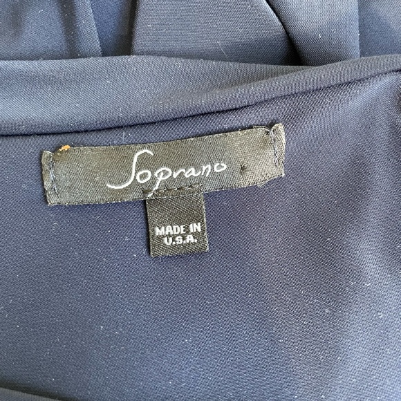 Soprano Navy One Shoulder Bodycon Ruched Dress - Picture 6 of 6